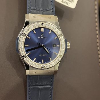 Đồng hồ Hublot Rep 11 màu xanh than 42mm